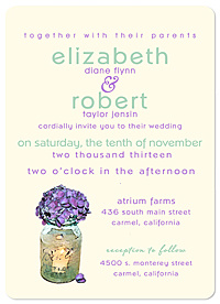 "Country Mason Jar" Wedding Invitations